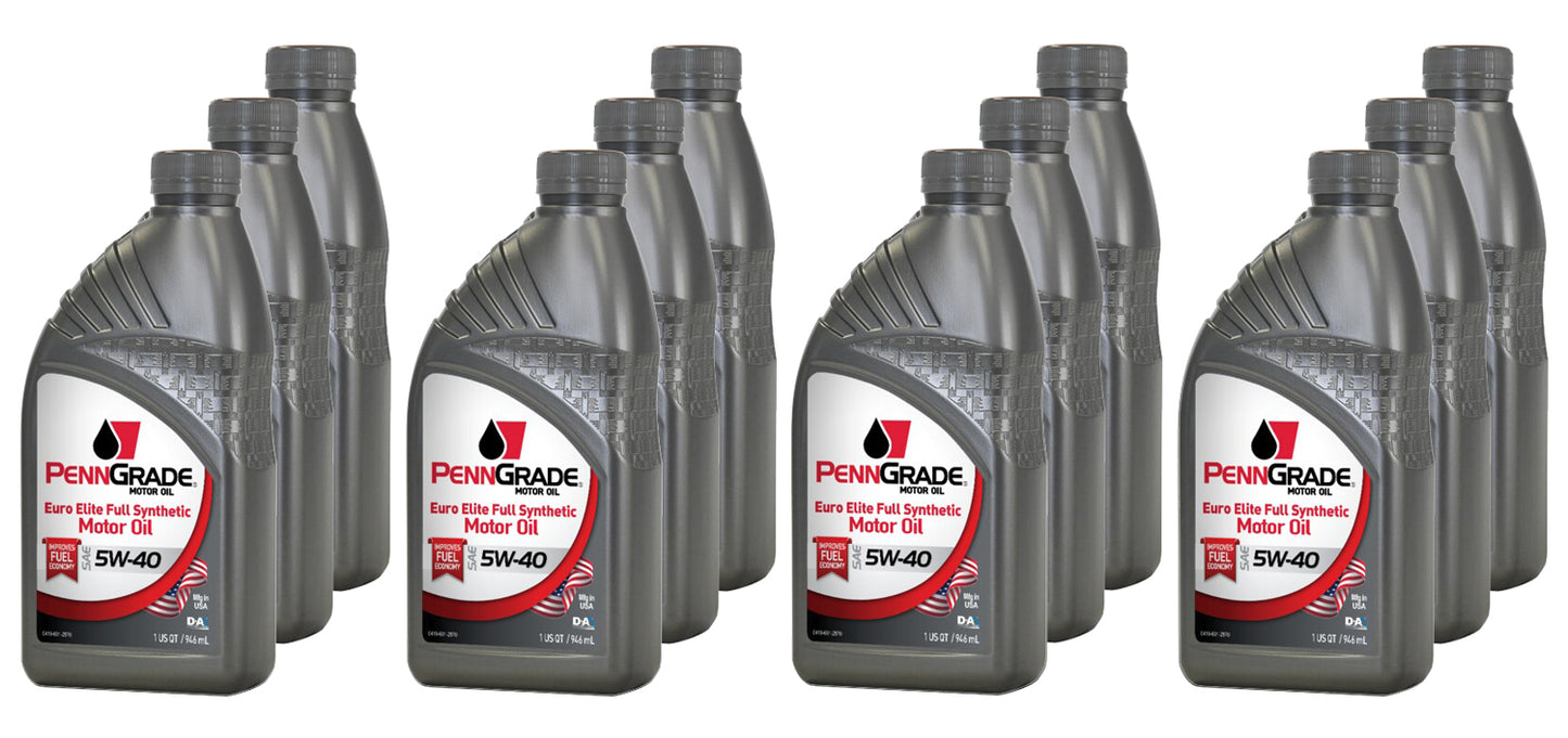 Motor Oil - Euro Elite - 5W40 - Synthetic - 1 qt Bottle - Set of 12