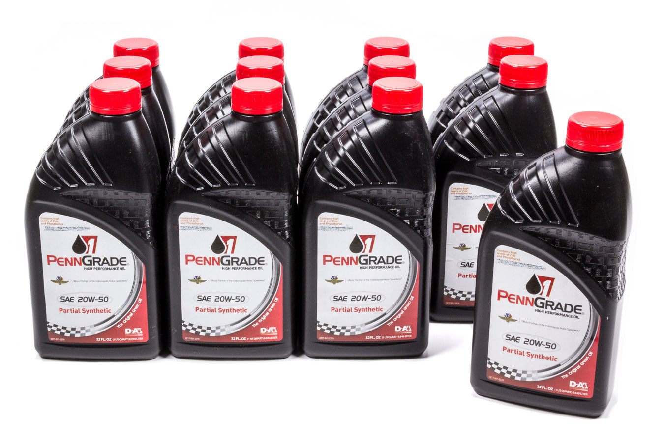 Motor Oil - High Zinc - 20W50 - Semi-Synthetic - 1 qt Bottle - Set of 12