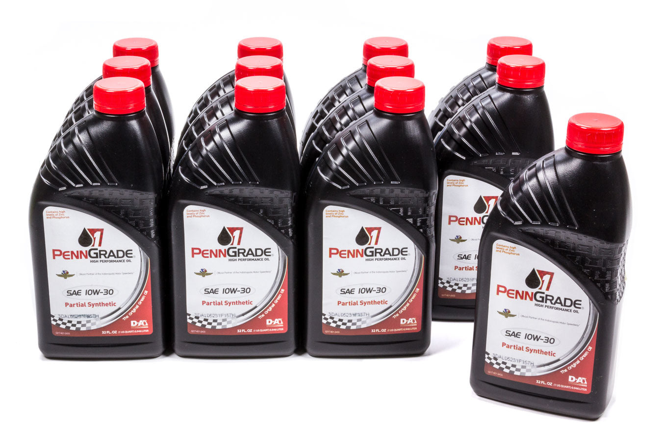 Motor Oil - High Zinc - 10W30 - Semi-Synthetic - 1 qt Bottle - Set of 12
