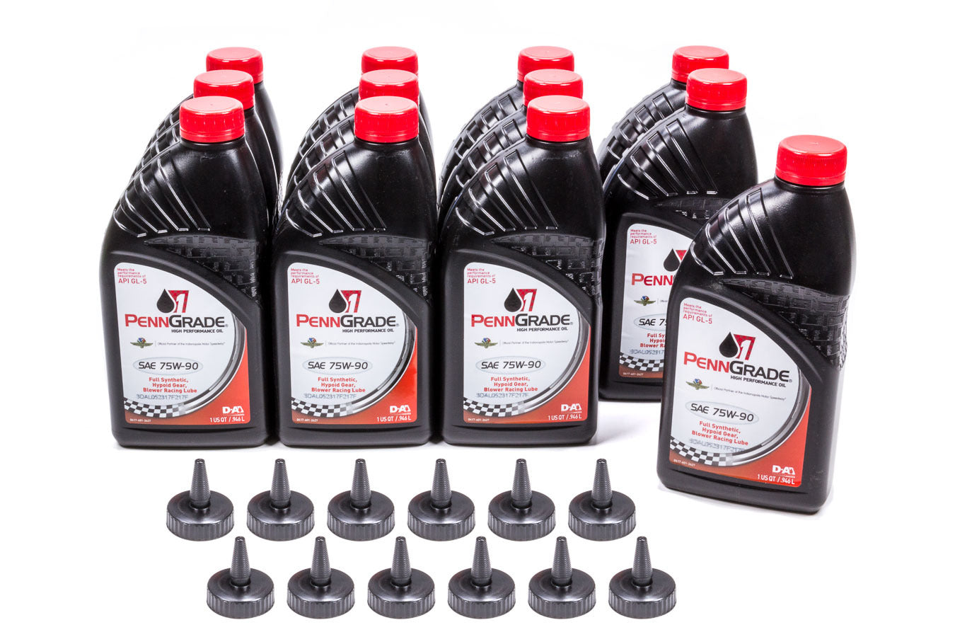 Gear Oil - Hypoid - 75W90 - Synthetic - 1 qt Bottle - Set of 12