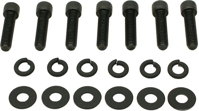 Bellhousing Bolt Kit - 3/8-16 in Thread - 1.875 in Long - Allen Head - Washers Included - Steel - Black Oxide - Set of 7