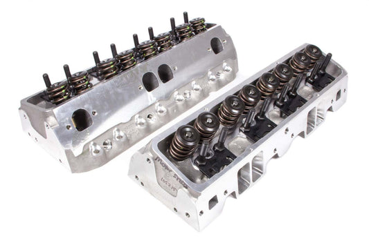 Cylinder Head - DS 225 - Assembled - 2.080 / 1.600 in Valves - 225 cc Intake - 68 cc Chamber - 1.550 in Springs - Angle Plug - Aluminum - Small Block Chevy - Pair