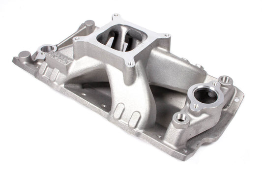 Intake Manifold - Square Bore - Single Plane - Aluminum - Natural - Small Block Chevy - Each