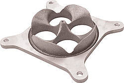 Carburetor Spacer - 0.25 in Thick - 4 Hole - Square Bore - Aluminum - Natural - Brodix Jean Dittmer Intake Manifolds - Each