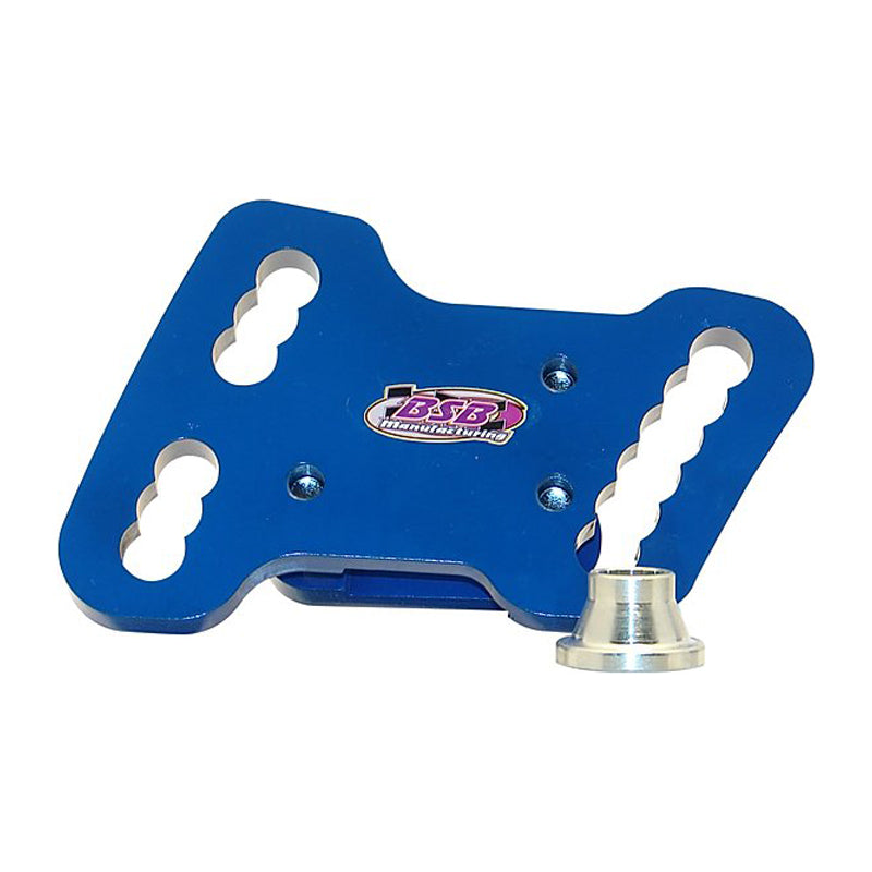 Panhard Bar Bracket - Frame Mount - Clamp-On - Double Adjustable - Steel - Blue Powder Coat - 2 in Square Tubing - Each