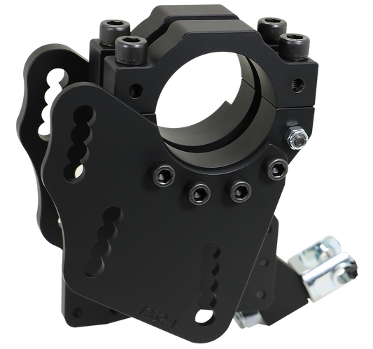 Trailing Arm Bracket - Sport - Axle Mount - Clamp-On - Forward Mounting - Driver Side - Adjustable - Hardware Included - Steel - Black Powder Coat - Universal - Each