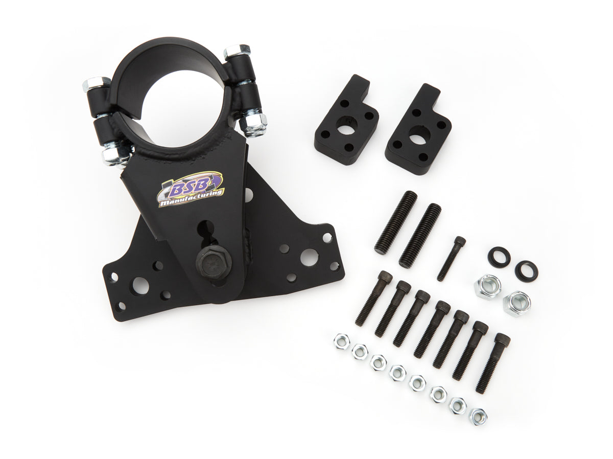 Trailing Arm Bracket - Sport - Frame Mount - Bolt-On - Passenger Side - Adjustable - Hardware Included - Steel - Black Powder Coat - Universal - Each