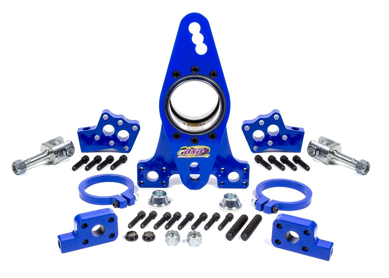Birdcage - XD Series - Passenger Side - 3.000 in ID Bearing - Double Bearing - Axle Clamps / Shock Mounts - Steel - Blue Powder Coat - Universal - Kit