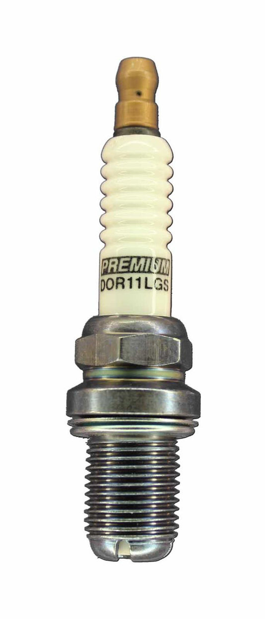 Spark Plug - Premium Racing - 14 mm Thread - 19 mm Reach - Heat Range 11 - Gasket Seat - Resistor - Each