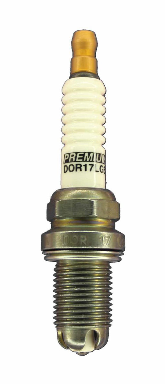 Spark Plug - Premium Racing - 14 mm Thread - 19 mm Reach - Heat Range 17 - Gasket Seat - Resistor - Each