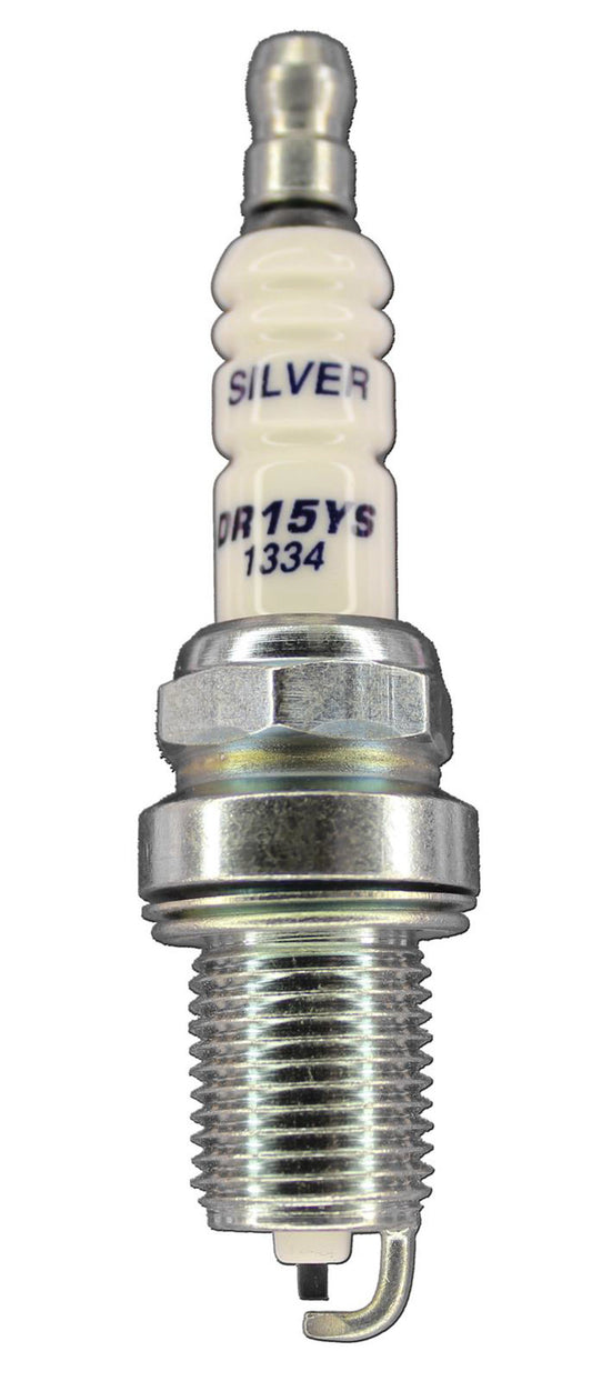 Spark Plug - Silver Racing - 14 mm Thread - 19 mm Reach - Heat Range 15 - Gasket Seat - Resistor - Each