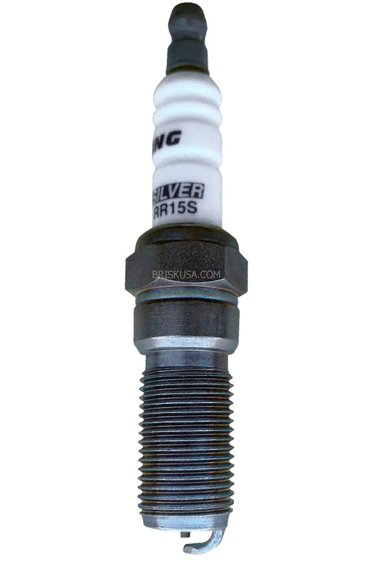 Spark Plug - Silver Racing - 14 mm Thread - 25 mm Reach - Heat Range 15 - Tapered Seat - Resistor - Each