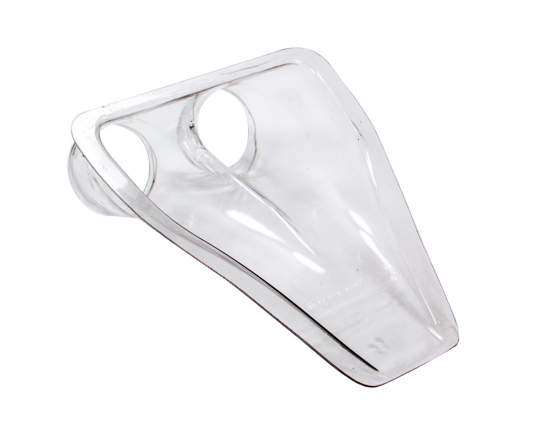 Air or Brake Duct - Body Mount - Driver / Passenger Side - Dual 3 in Tube - 10.5 in Long x 9 in Wide - NACA - Plastic - Clear - Each