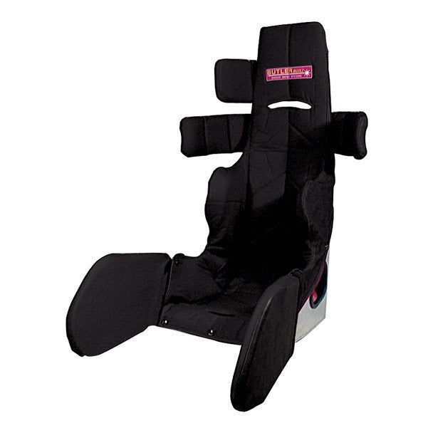 Seat and Cover - Pro Sportsman - 16 in Wide - 25 Degree Layback - Black Cloth Cover Included - Aluminum - Natural - Kit