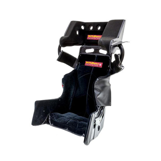 Seat and Cover - SFI Advantage II SlideJob - 16 in Wide - 20 Degree Layback - Black Cloth Cover Included - Aluminum - Natural - Kit