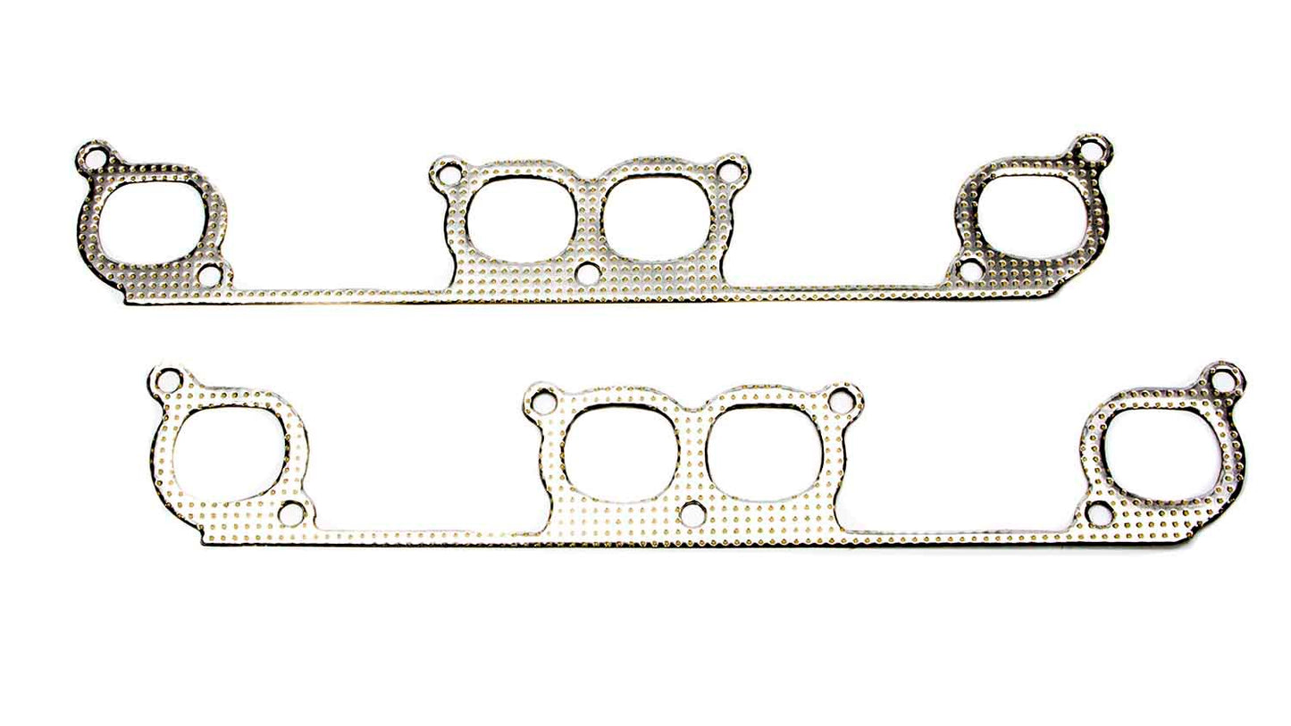 Engine & Accessories Header / Manifold Gasket - Brodix GB 2000 Port - Aluminum - Small Block Chevy - Pair