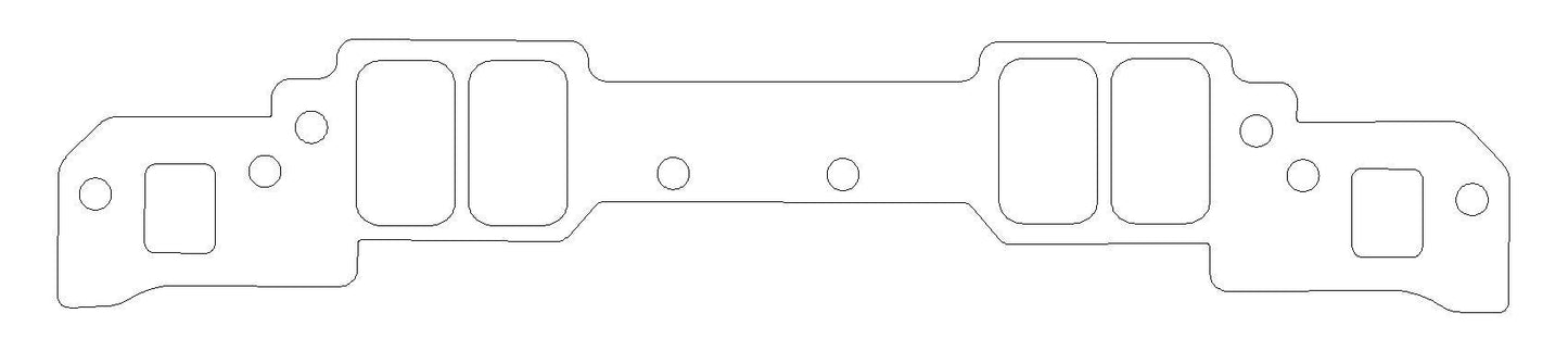 Intake Manifold Gasket - 0.06 in Thick - 2.2 x 1.3 in Rectangular Port - Composite - 18 Degree Heads - Small Block Chevy - Pair
