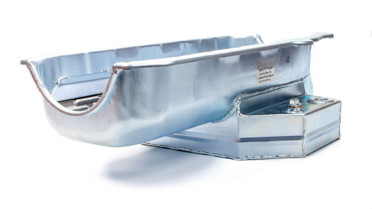 Engine Oil Pan - Rear Sump - 7 qt - 6.5 in Deep - Louvered Windage Tray - Steel - Zinc Plated - 2-Piece seal - Small Block Chevy - Each