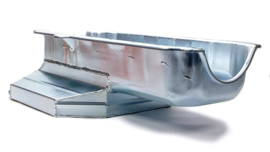Engine Oil Pan - Rear Sump - 7 qt - 6.5 in Deep - Louvered Windage Tray - Steel - Zinc Plated - 1-Piece Seal - Small Block Chevy - Each