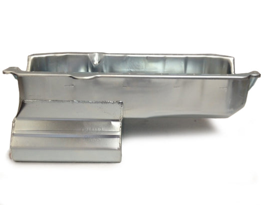Engine Oil Pan - Street / Strip - Wet Sump - 8 qt w/Filter - 8 in Deep - Aluminum - Natural - 1-Piece Seal - Small Block Chevy - Each