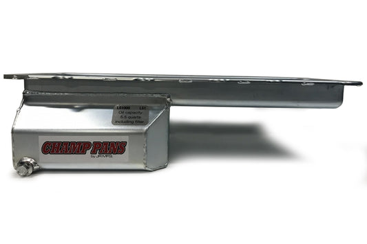 Engine Oil Pan - LS1 Series - Wet Sump - 5.5 qt With Filter - 5.2 in Deep - Steel - Zinc Plated - Each