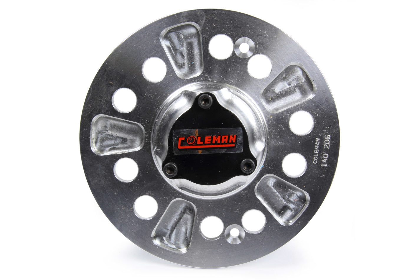 Drive Flange - Rear - 5 x 4.75/5.00 Wheel - Dust Cap Included - Aluminum - Natural - Coleman IMCA Sportsman - Each