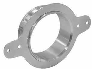 Brake Duct Flange - Body Mount - Driver / Passenger Side - 3 in Tube - 6.5 in Long x 4 in Wide - Aluminum - Each