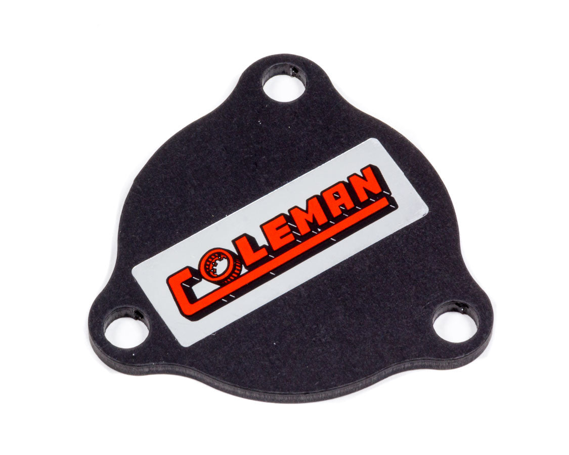 Wheel Hub Dust Cap - Bolt-On - Coleman Logo - Aluminum - Black Anodized - Coleman Lightweight Drive Flange - Each