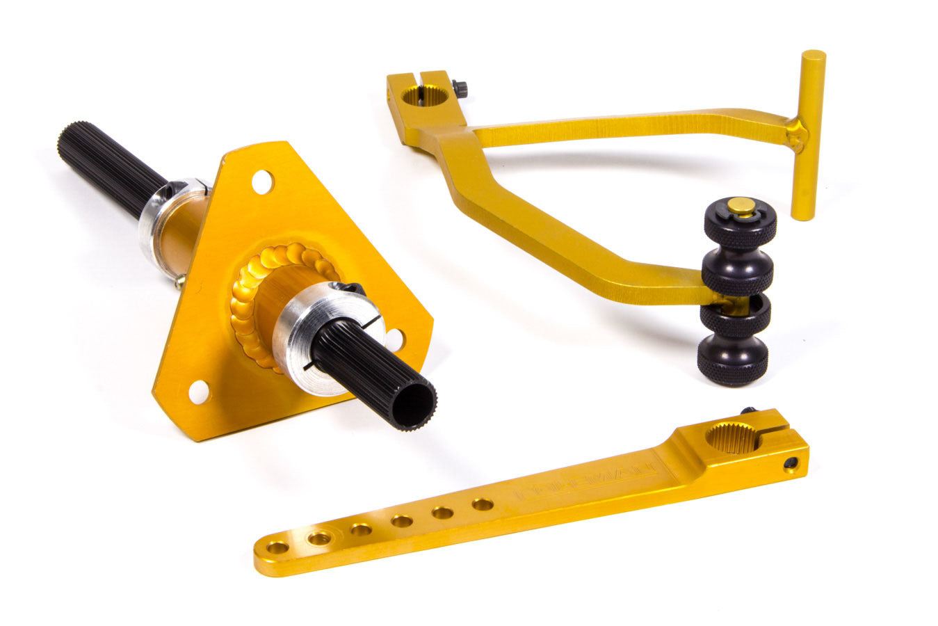Pedal Assembly - Roller - Gas - Adjustable - 18 Degree Foot Box Mount - Aluminum - Gold Anodized - Universal - Each