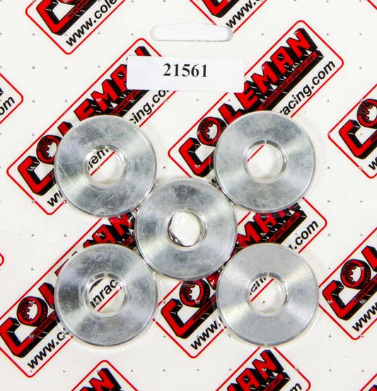 Wheel Spacer - Wide 5 - 5/8-11 Threaded - 1/4 in Thick - Billet Aluminum - Clear Anodized - Set of 5