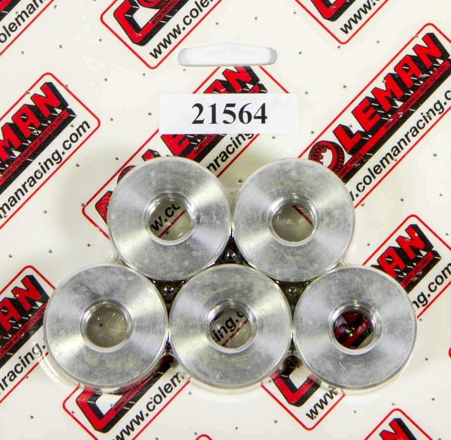 Wheel Spacer - Wide 5 - 5/8-11 Threaded - 1 in Thick - Billet Aluminum - Clear Anodized - Set of 5