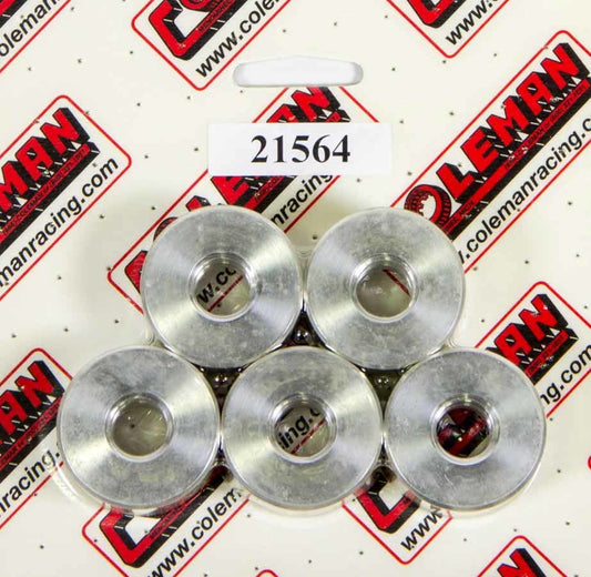 Wheel Spacer - Wide 5 - 5/8-11 Threaded - 1 in Thick - Billet Aluminum - Clear Anodized - Set of 5