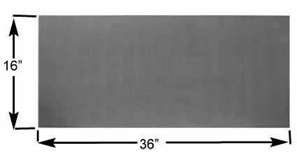 Sheet Padding - High Density - 16 x 36 x 1 in Thick - Fire Retardant - Gray - Each