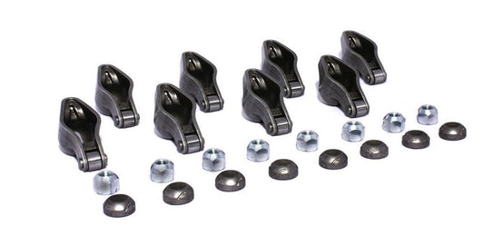 Rocker Arm - Magnum - 3/8 in Stud Mount - 1.6 Ratio - Roller Tip - Chromoly - Small Block Chevy - Set of 8