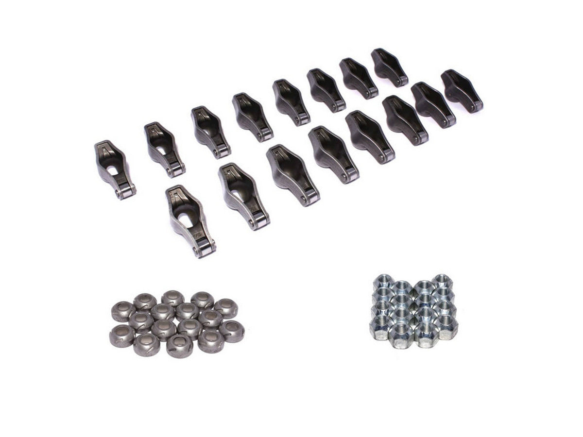 Rocker Arm - Magnum - 3/8 in Stud Mount - 1.70 Ratio - Roller Tip - Chromoly - Small Block Ford - Set of 16