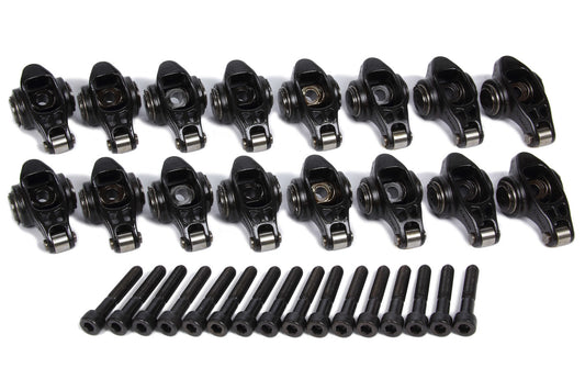 Rocker Arm - Ultra Pro Magnum - 3/8 in Pedestal Mount - 1.80 Ratio - Full Roller - Chromoly - GM LS-Series - Set of 16