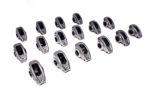 Rocker Arm - High Energy Die Cast - 7/16 in Stud Mount - 1.50 Ratio - Full Roller - Aluminum - Small Block Chevy - Set of 16