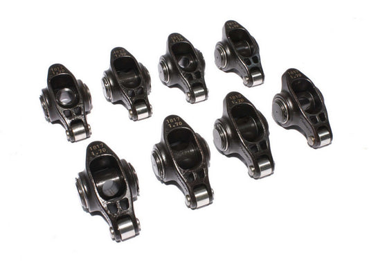 Rocker Arm - Ultra Pro Magnum XD - 7/16 in Stud Mount - 1.70 Ratio - Full Roller - Chromoly - Black Oxide - Small Block Chevy - Set of 8