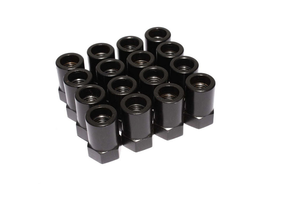 Rocker Arm Nut - High Energy Polylock - 3/8-24 in Thread - Steel - Black Oxide - Set of 16