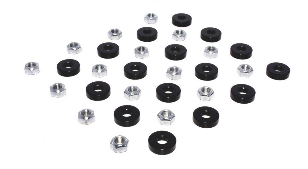 Rocker Arm Nut - 5/16-24 in Thread - Conversion to Adjustable - Steel - Black Oxide - Small Block Ford - Kit