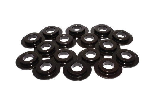 Valve Spring Locator - Inside - 0.060 in Thick - 1.600 in OD - 0.570 in ID - Steel - Black Oxide - Set of 16