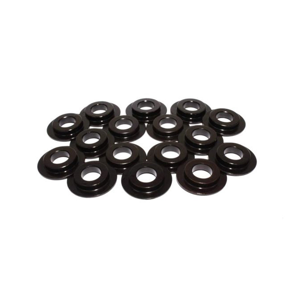 Valve Spring Locator - Inside - 0.060 in Thick - 1.300 in OD - 0.570 in ID - Steel - Black Oxide - Set of 16