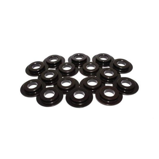 Valve Spring Locator - Inside - 0.060 in Thick - 1.300 in OD - 0.570 in ID - Steel - Black Oxide - Set of 16