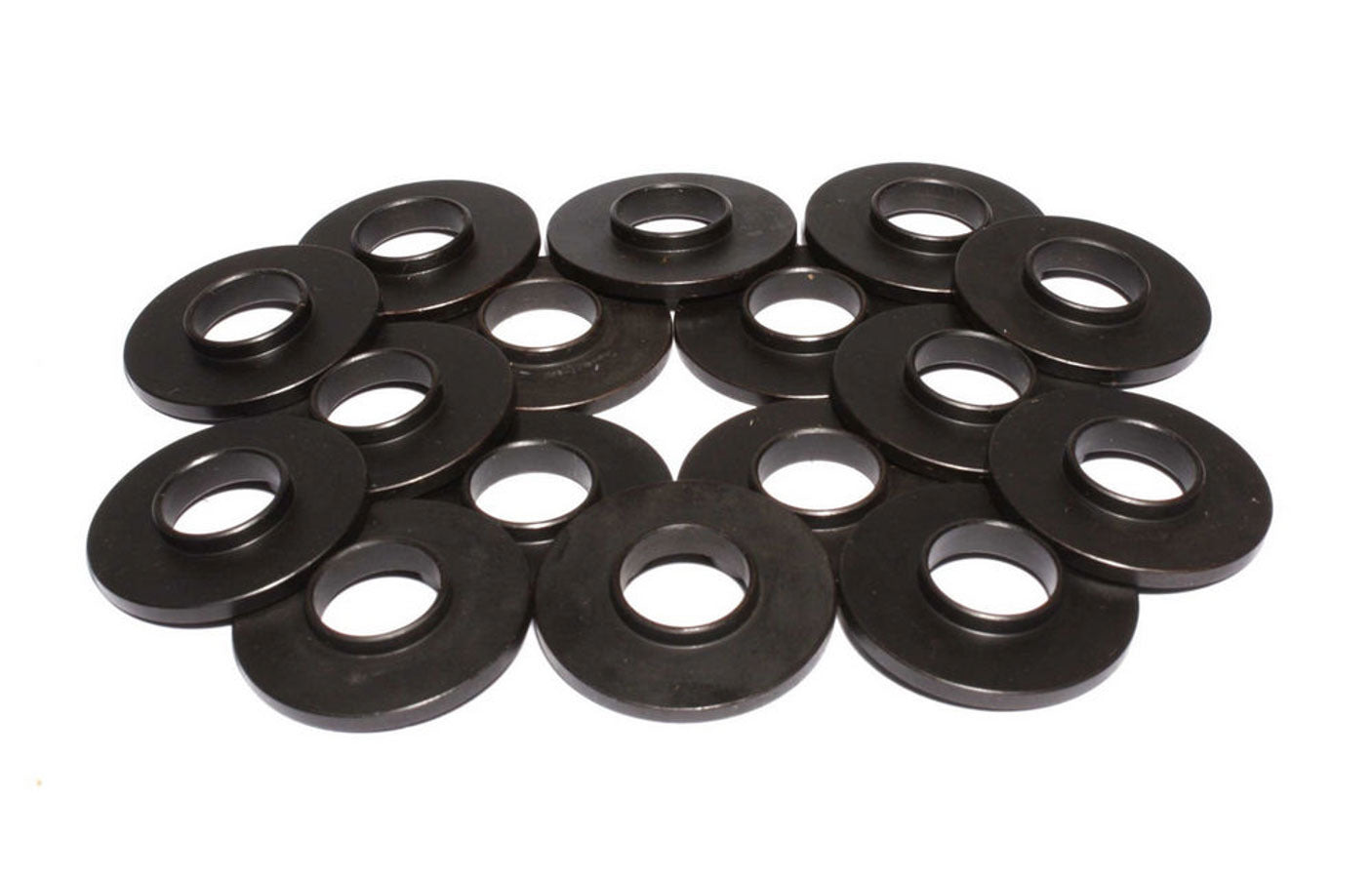 Valve Spring Locator - Inside - 0.120 in Thick - 1.253 in OD - 0.780 in ID - 0.878 in Spring ID - Steel - Set of 16