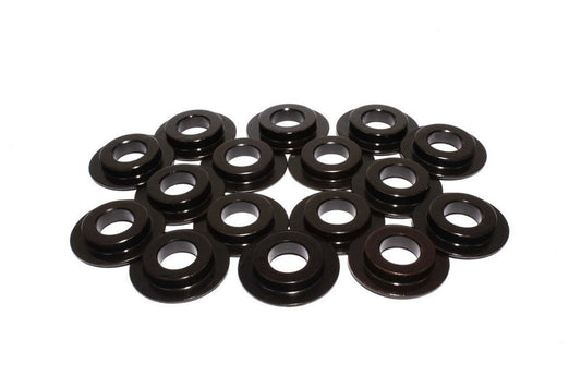 Valve Spring Locator - Inside - 0.060 in Thick - 1.300 in OD - 0.570 in ID - 0.875 in Spring ID - Steel - Set of 16