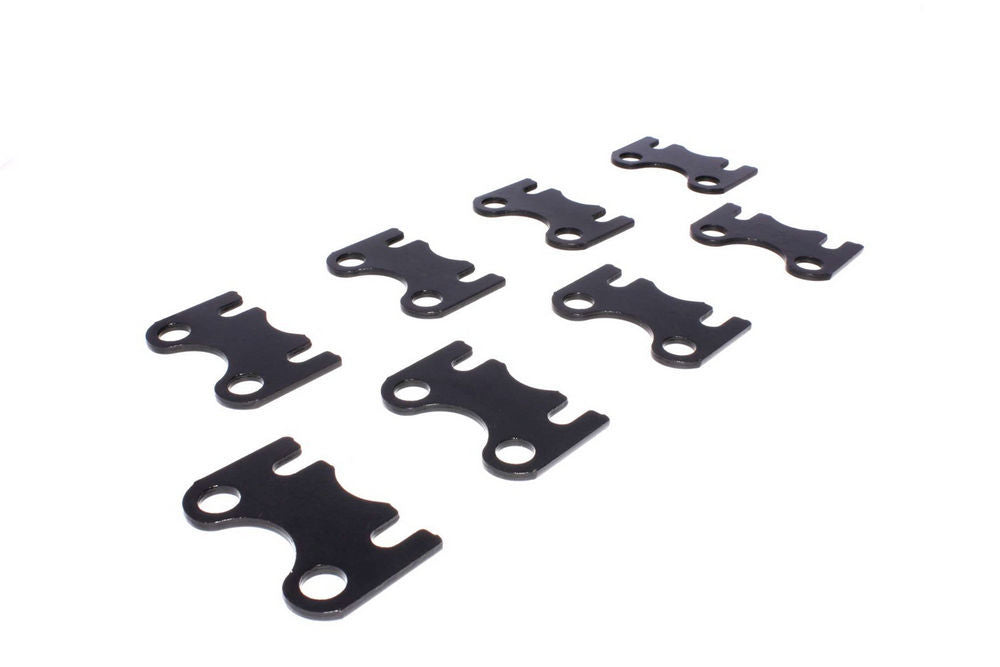 Pushrod Guide Plate - 3/8 in Pushrod - Flat - Steel - Black Oxide - Small Block Chevy - Set of 8