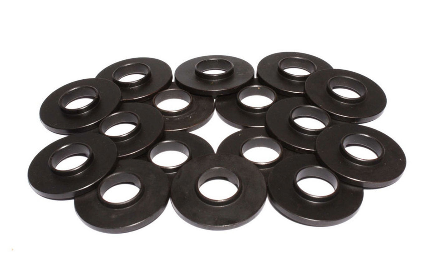 Valve Spring Locator - Inside - 0.060 in Thick - 1.300 in OD - 0.570 in ID - 0.840 in Spring ID - Steel - Set of 16