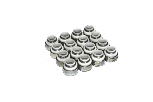 Valve Stem Seal - Positive Stop - 11/32 in Valve Stem - 0.500 in Guide - PTFE - Set of 16