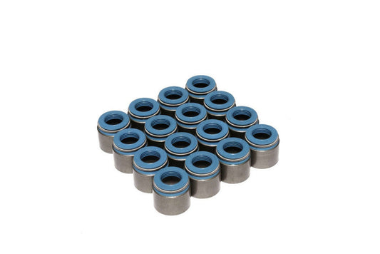 Valve Stem Seal - Positive Stop - 11/32 in Valve Stem - 0.500 in Guide - Steel Body / Viton - Set of 16
