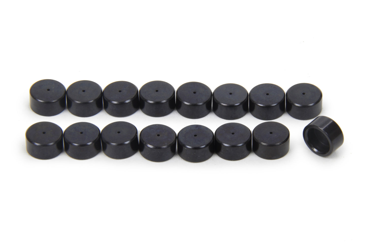 Valve Lash Cap - 0.080 in Thick - 5/16 in Valve Stems - Steel - Natural - Set of 16